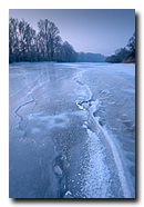 Eau gelee. Delta de la Sauer