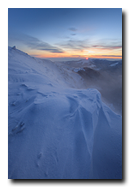 Leve de soleil, Massif du Hohneck enneige, La Bresse, Vosges, France