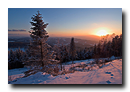 Coucher de soleil au dessus de la Forêt Noire en Allemagne