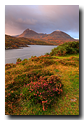 Loch Glendhu. Quinag, Sail Ghorm et Sail Gharbh, Kylesku, Sutherland, Highlands, Scotland